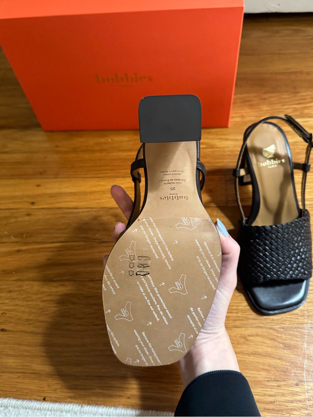 Mae Woven Leather Block Heel Sandals Nwot — image 4 of 7